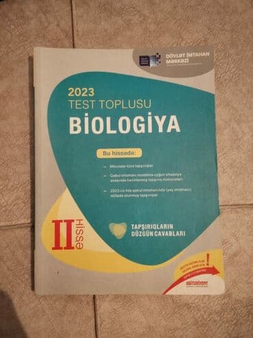 TƏCİLİ SATILIR!!! Kitabların hər biri 6 AZN Məhsul: Biologiya test