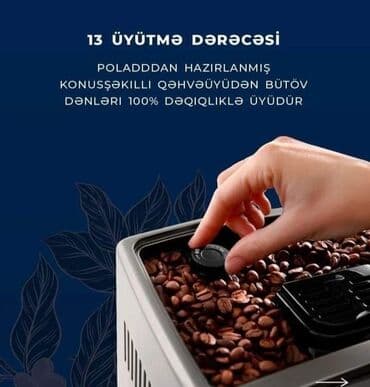 kofe aparati satilir: Qəhvə maşını Delonghi, Avtomat, Yeni — 4