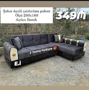 Угловой диван, Новый, Раскладной, С подъемным механизмом, Ткань, Бесплатная доставка в черте города at lalafo.az Угловой диван, Новый, Раскладной, С подъемным механизмом, Ткань, Бесплатная доставка в черте города