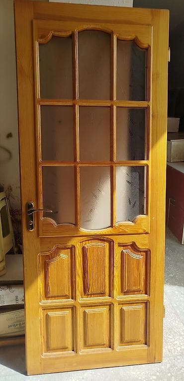 taxta gapılar: 3 ədəd çərcivəli qapı 80sm × 2 m üçü bir yerde 100 — 1