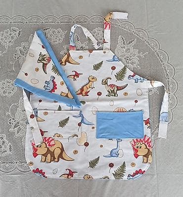 uşaq beretləri: Uşaq üçün mətbəx dəsti – önlük və üçbucaq yaylıq (bandana) - — 1