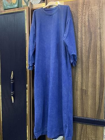 mavi macun: Mavi Oversize Gündəlik Don Razmer:L Xl. Parçası Mərmər — 1