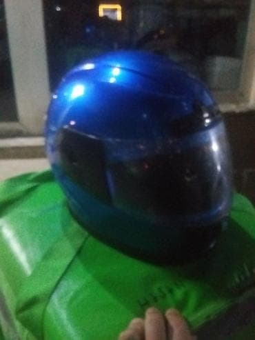 Tam üzlü motosiklet dəbilqəsi - Rəng: parlaq mavi - Tip: full-face — 2