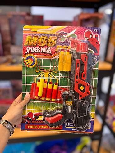 Игрушечное оружие: Uşaq oyuncaqları – süngər oxlu atıcı dəstlər 1) M65 Spider Man süngər at lalafo.az — 2 Игрушечное оружие: Uşaq oyuncaqları – süngər oxlu atıcı dəstlər 1) M65 Spider Man süngər — 2
