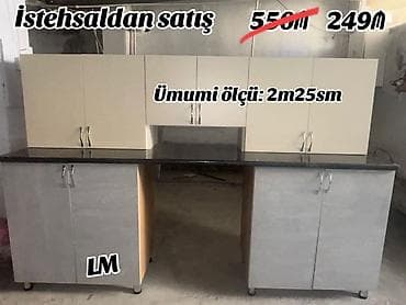 Мебель на заказ: *Mətbəx mebellərinin sifarişlə hazırlanması✔️* Ölçü : 2metr25sm☑️ — 1