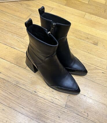 Makasin və loferlər: Qara dəri botlar 36 razmer — 2