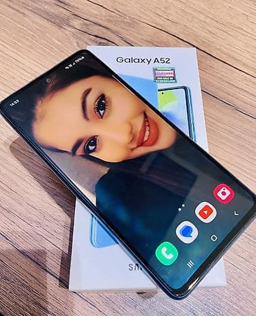 Samsung Galaxy A52, 128 GB, rəng - Göy, Barmaq izi, İki sim kartlı, Face ID