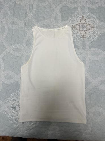 acıq paltarlar: Ağ rəngli mayka (halter/atlet) (qadın) - Brend/İstehsalçı: Dilvin — 1
