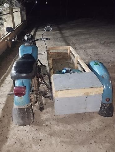 maşım: Yan qoşqulu motosiklet - Korpus: mavi rəngdə klassik tərtibat, metal — 3