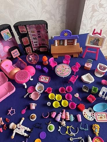 Игровые наборы: Uşaq üçün böyük kolleksiya – miniatür oyuncaq aksesuarları və mebel — 8