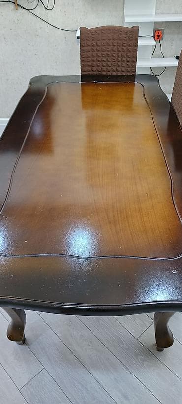 stol qonaq: Qonaq otağı üçün, Açılmayan, Dördbucaq masa, 6 stul — 3