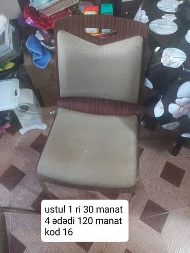 banka bağlayan maşın qiymeti: Açılmayan, Yumru masa, 4 stul — 2