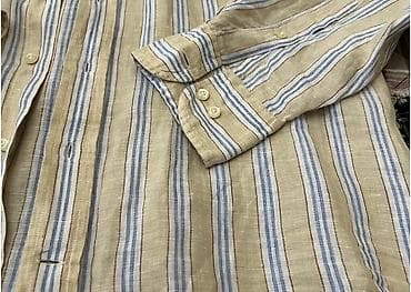 kətan köynək kişi: Köynək, M, rəng - Bej — 9