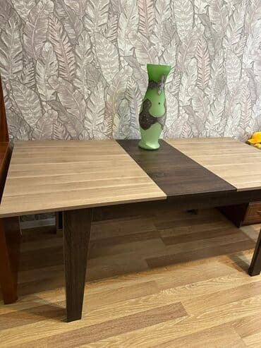 Masalar: Qonaq masası, İşlənmiş, Açılan, Laminat, Dördbucaq masa — 1