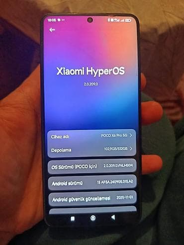 basovka qutusu: Poco X6 Pro, 512 GB, rəng - Sarı, Sensor — 2