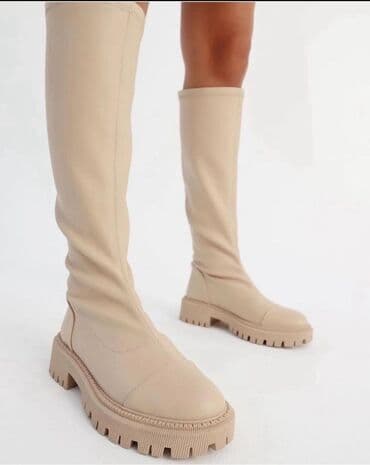 Çəkmə, Ölçü: 40, rəng - Bej, Yeni