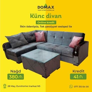 metbex kunc divanlari: Угловой диван, Для гостиной, Для спальни, Ткань, С подъемным механизмом, Раскладной, Книжка — 1