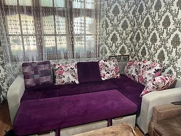Divanlar: Künc divan, İşlənmiş, Açılan, Bazalı, Vеlur parça — 1