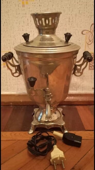 samovar qedimi: Yeni Elektrik Samovar, 4 l, Ünvandan götürmə — 1
