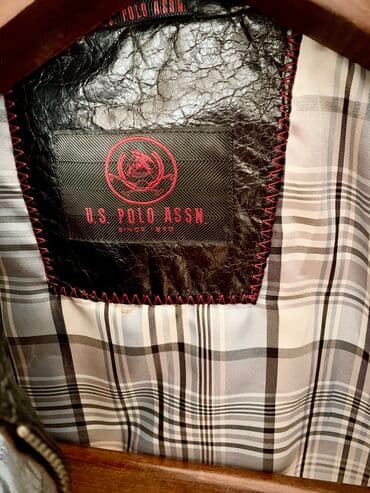 kişi ucun klassik qara kostyum: Yeni U.S. Polo ASSN deri gödəkçə Qiymət sondur boş boş narahat etməyim — 4