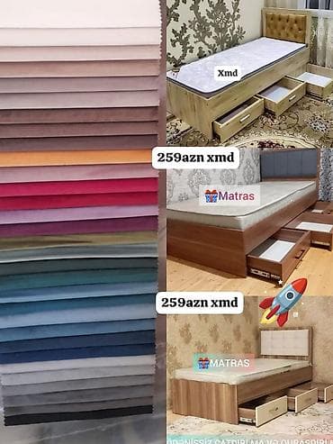 Təknəfərlik çarpayı, Matras ilə, Siyirməli