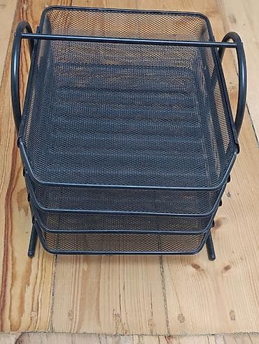 nabor acar: Metal şəbəkəli 3 mərtəbəli masa üzəri sənəd təşkilatçısı - Material — 1