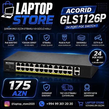 ssd har disk: 🚀 Şəbəkənizi daha güclü və stabil edin! 🔥 ACORID GLS1126P – 24+2 Port — 1