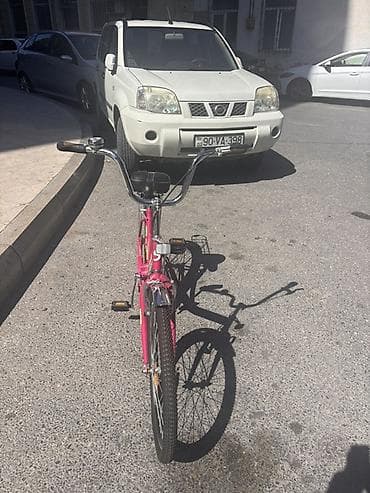 Şəhər velosipedləri: Stels şəhər/kreysər tipli velosiped - Rəng: çəhrayı, xrom qanadlı - — 4