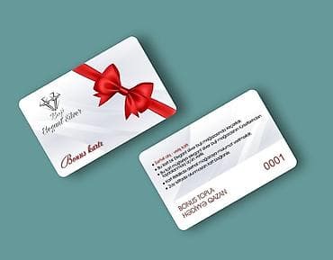 Reklam, çap: Plastik kartların istehsalı və çapı Təklif: - Bank kartı formatında — 4