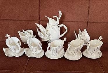 pencil 1: Çay dəsti, rəng - Ağ, Farfor, 6 nəfərlik — 6