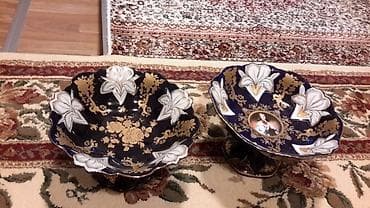 meyvə: 2 ədəd dekorativ ayaqlı meyvə qabı dəsti - Material — 2