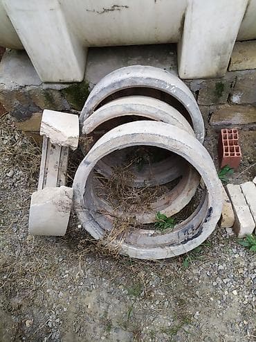 Santexnika: Beton halqa və kaman formalı elementlər dəsti
- Material: tökmə beton — 1