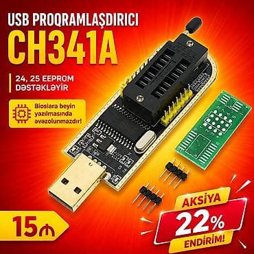 USB proqramlaşdırıcı CH341A 🚩 24 25 EEPROM dəstəkləyir. 🚩Bioslara