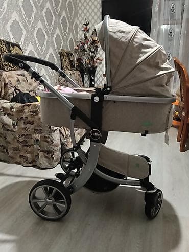 araba: Uşaq arabası – Kidillo markası, bej rəng Xüsusiyyətlər: - 2-in-1 — 4