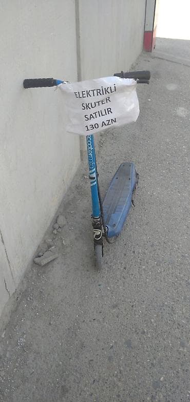 Elektrikli skuter - Rəng: mavi-göy - İdarəetmə: düz sükan, rezin — 1