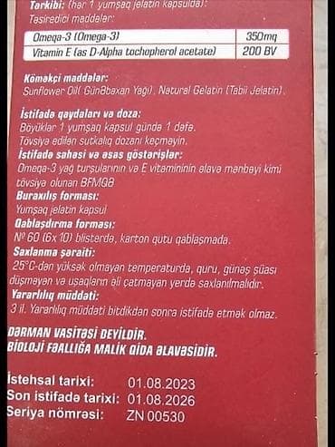 e vitamini qiyməti: Tarixi də göstərmişik. Zenavit - Içinde 40 dene kapsul var Qiymeti — 2