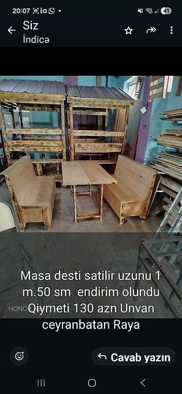 Balkon üçün, Açılmayan, Dördbucaq masa — 1