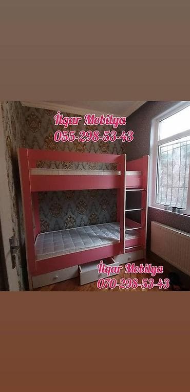 ucuz krafat: Oğlan və qız üçün, Yeni, Çarpayı, Matrassız, Siyirməsiz, Laminat — 1