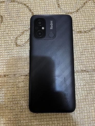 Mobil telefon və aksesuarlar: Redmi 12C, 64 GB, rəng - Qara, Barmaq izi — 1