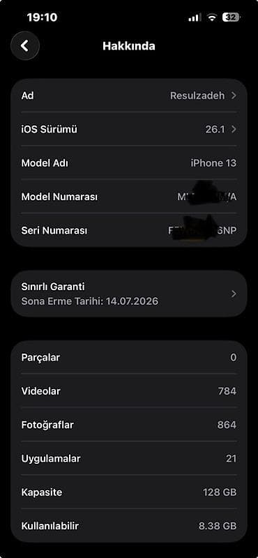 Changan: IPhone 13, 128 GB, Ağ, Zəmanət — 3