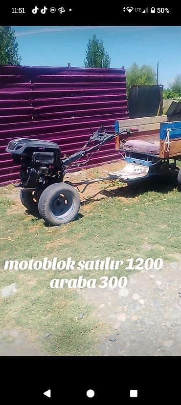 yük maşın: Motoblok və qoşqu araba - Güclü benzin mühərrikli motoblok, iki — 1