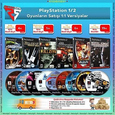 playstatio: ✅PS2, PS1 Oyunların Satışı PlayStation 2 və 1 Disklər Şəkildə necə — 2