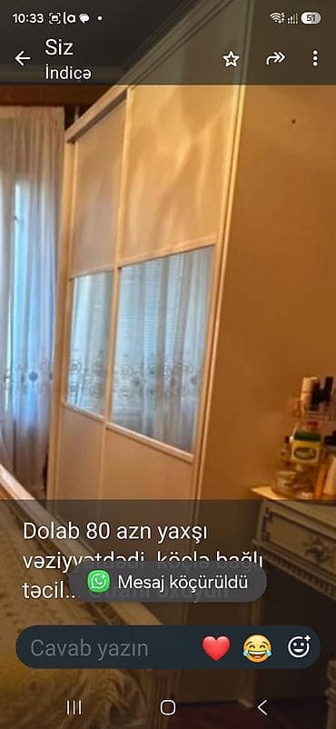 Dolab 80 azn yaxşı vəziyyətdədi köçlə bağlı təcili satlır 9 cu mk lalafo.az -da Dolab 80 azn yaxşı vəziyyətdədi köçlə bağlı təcili satlır 9 cu mk