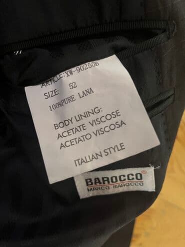 kişi ucun klassik qara kostyum: Az geyinilmiş kostyumdur. Dəstə püncək və şalvar daxildir. Çatdırılma — 4