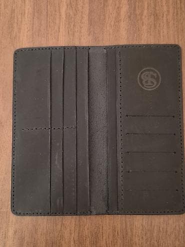 Minimalist pasport/çanta üçün kartlıq-cüzdan - Material: mat qara