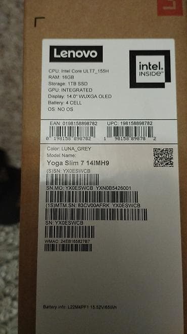 ipad 14: Lenovo Yoga Slim 7 14IMH9 – Luna Grey rəngdə ultrabook Texniki — 4