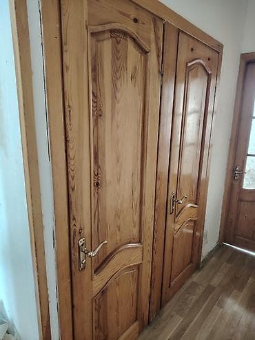 Məhsul: Taxta daxili qapılar dəsti - Material: tam ağac (təbii ağac