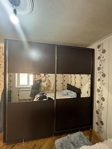 2 qapılı, Güzgülü, Qəhvəyi, Digər material, Kupe, Düz dolab — 1