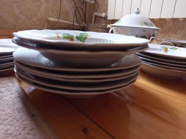 Süfrə qab-qacaqı: Nahar dəsti, rəng - Ağ, Farfor, Almaniya — 3