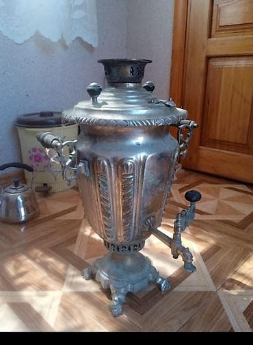 медаль: Antik kömürlü samovar - Material: metal (klassik nikel/latun — 3
